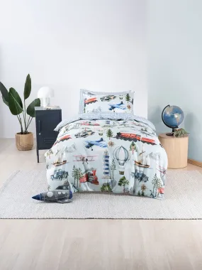 Duvet Cover Set Transport Tales