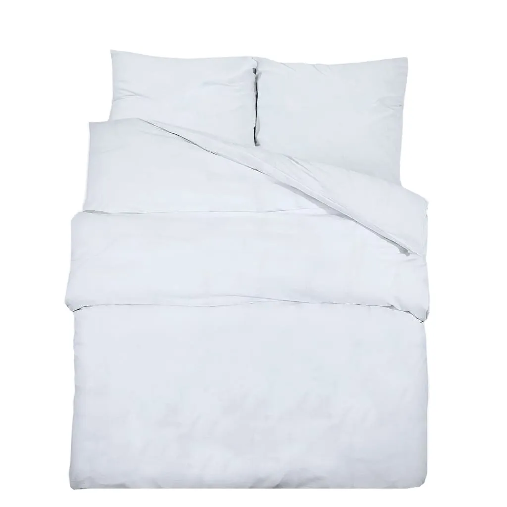 Duvet Cover Set White 140x200 cm Cotton