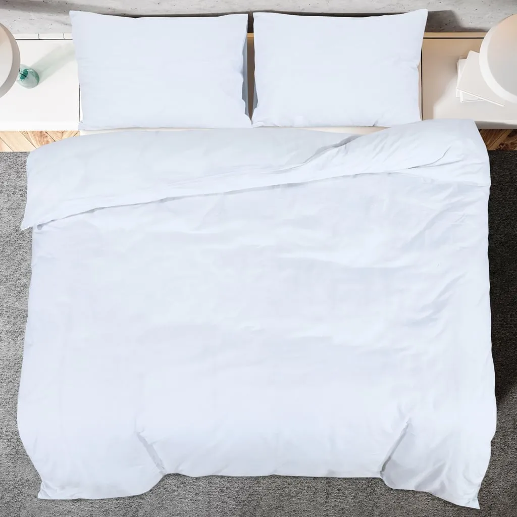 Duvet Cover Set White 140x200 cm Cotton