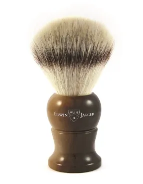 Edwin Jagger - 1EJ282SYNST English Shaving Brush, Imitation Light Horn with Synthetic Silver Tip Fiber , Medium