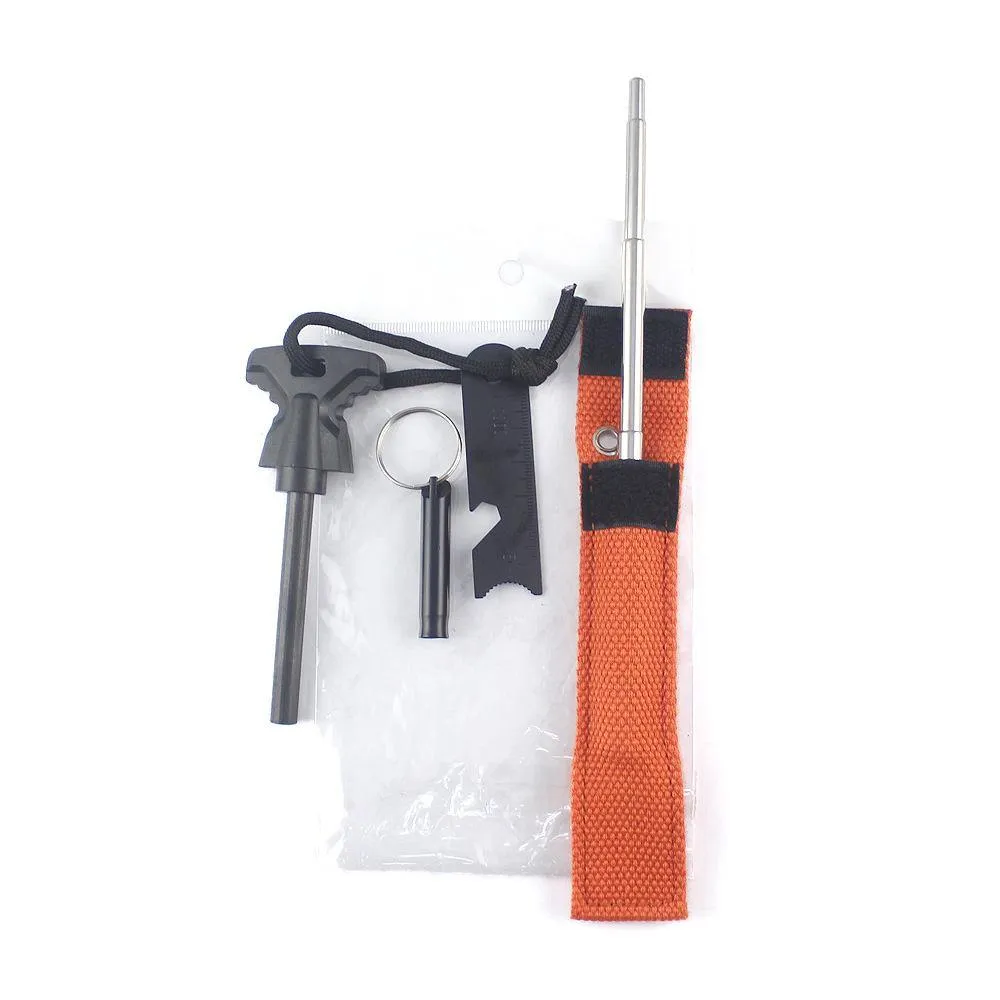 Emergency Survival Fire Starter Kit,Thick Magnesium Rod Flint Steel