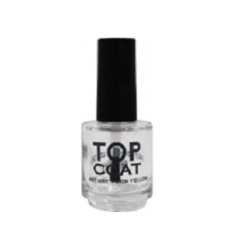 Empty Glass Polish Bottle 0.5oz - Top Coat (Round)