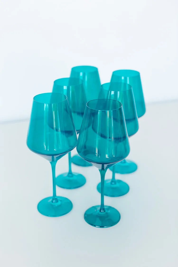 Estelle Colored Wine Stemware {Teal}_Bundle