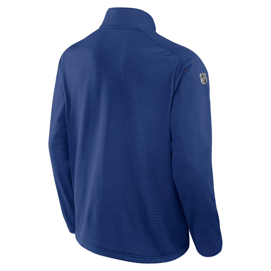 Fanatics Men's NHL Edmonton Oilers Authentic Pro Rink Lightweight Quarter Zip