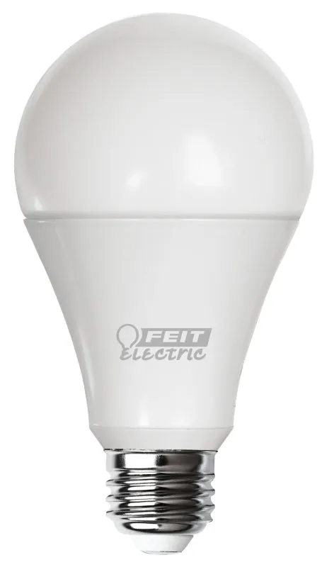 Feit Electric OM150DM/850/LED LED Bulb, General Purpose, A21 Lamp, 150 W Equivalent, E26 Lamp Base, Dimmable, White :EA: QUANTITY: 4