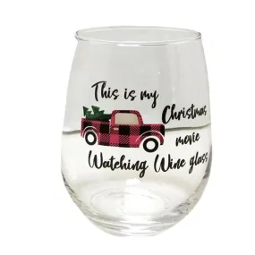 Festive Stemless Wine Glasses