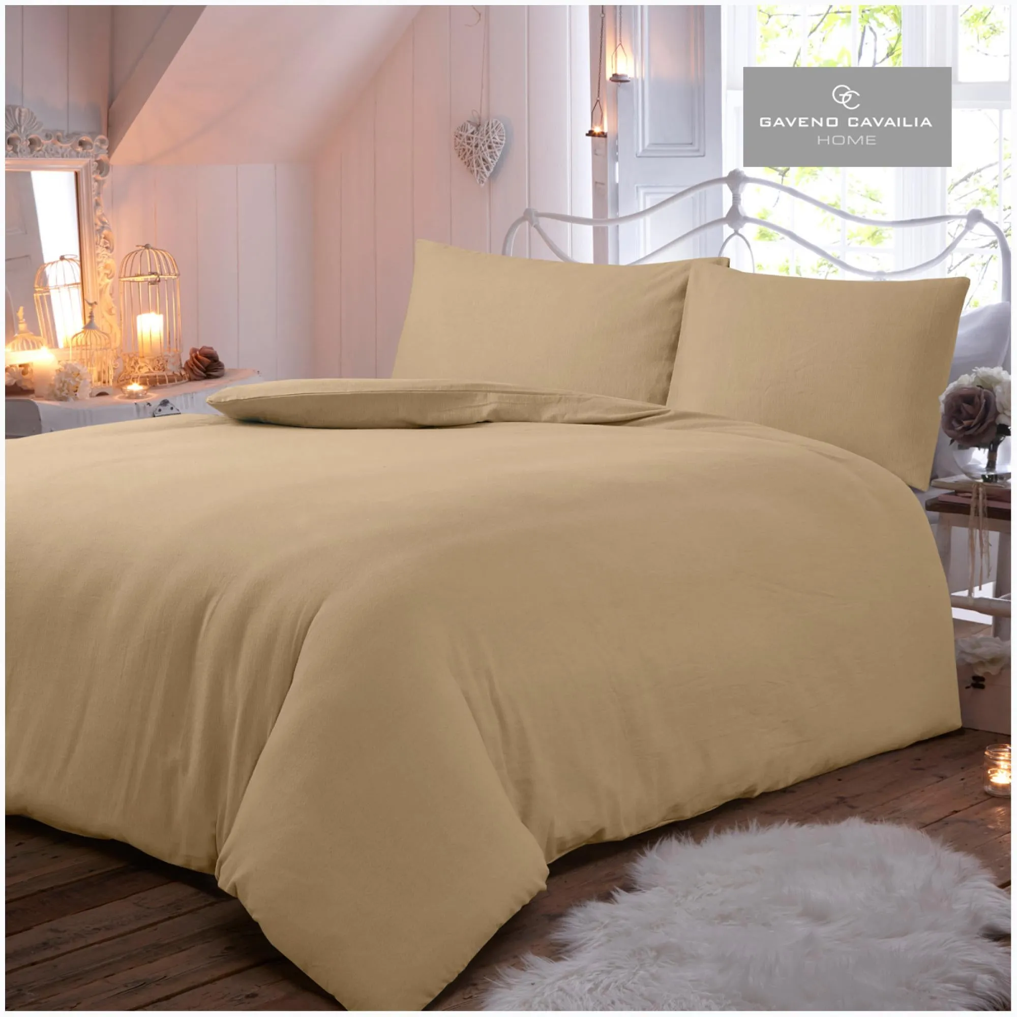 Flannel Plain Duvet Cover Set