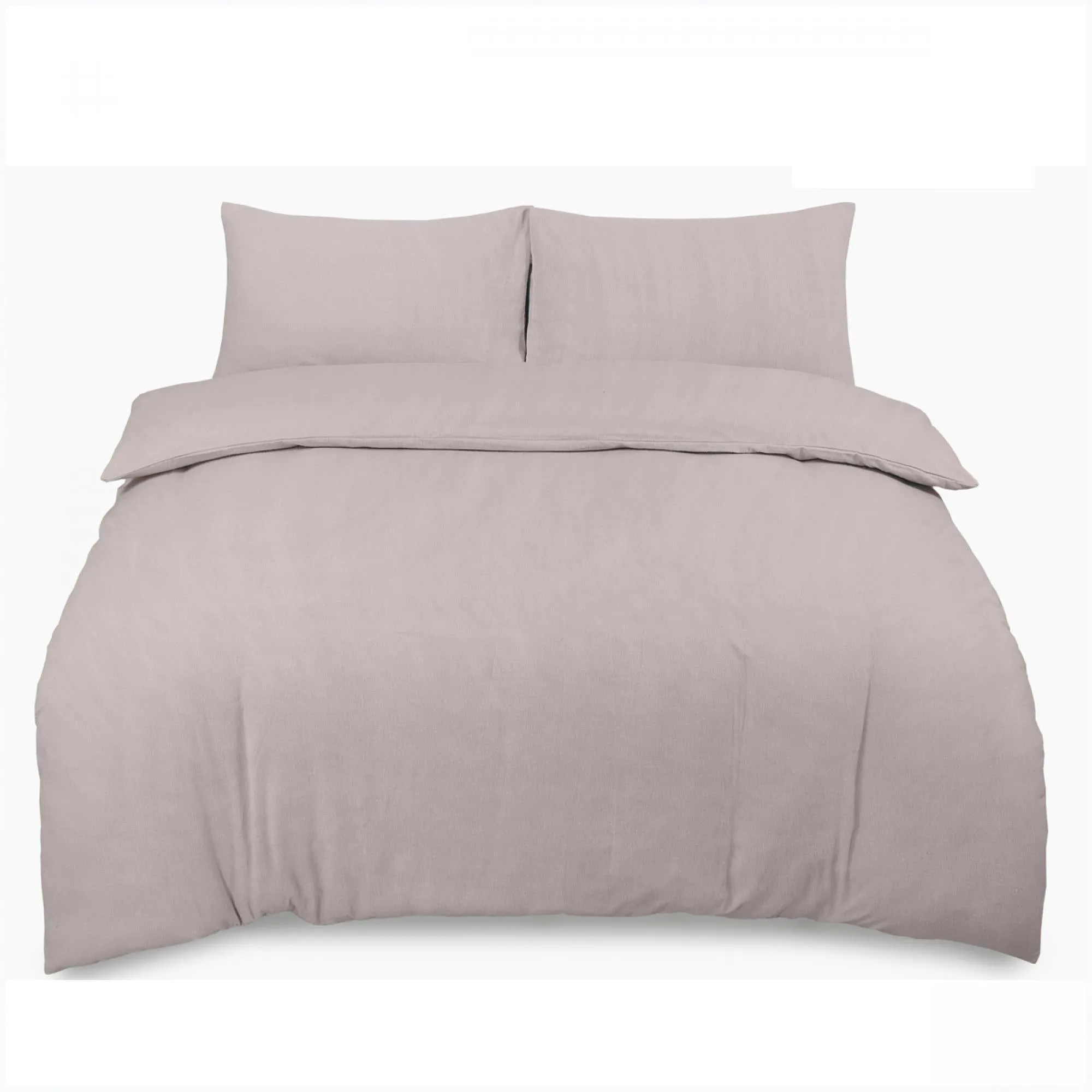 Flannel Plain Duvet Cover Set