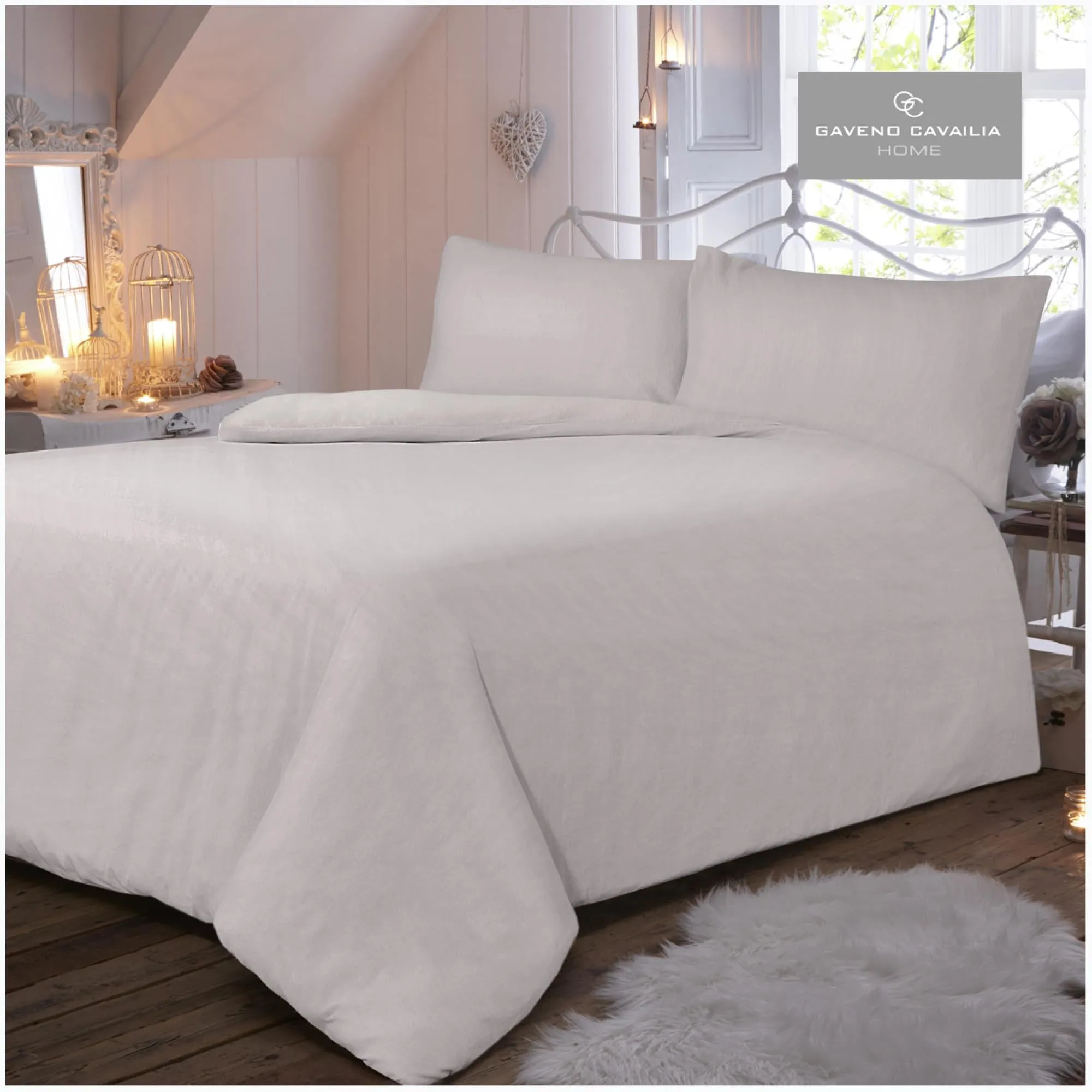 Flannel Plain Duvet Cover Set