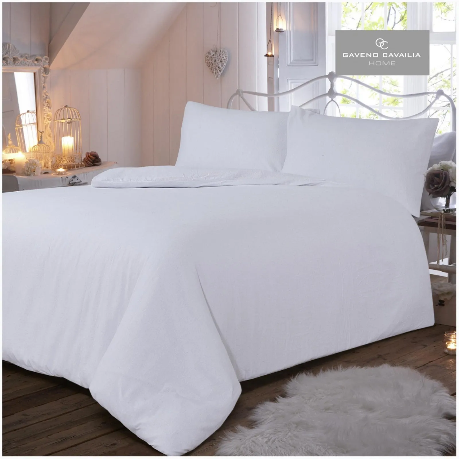 Flannel Plain Duvet Cover Set