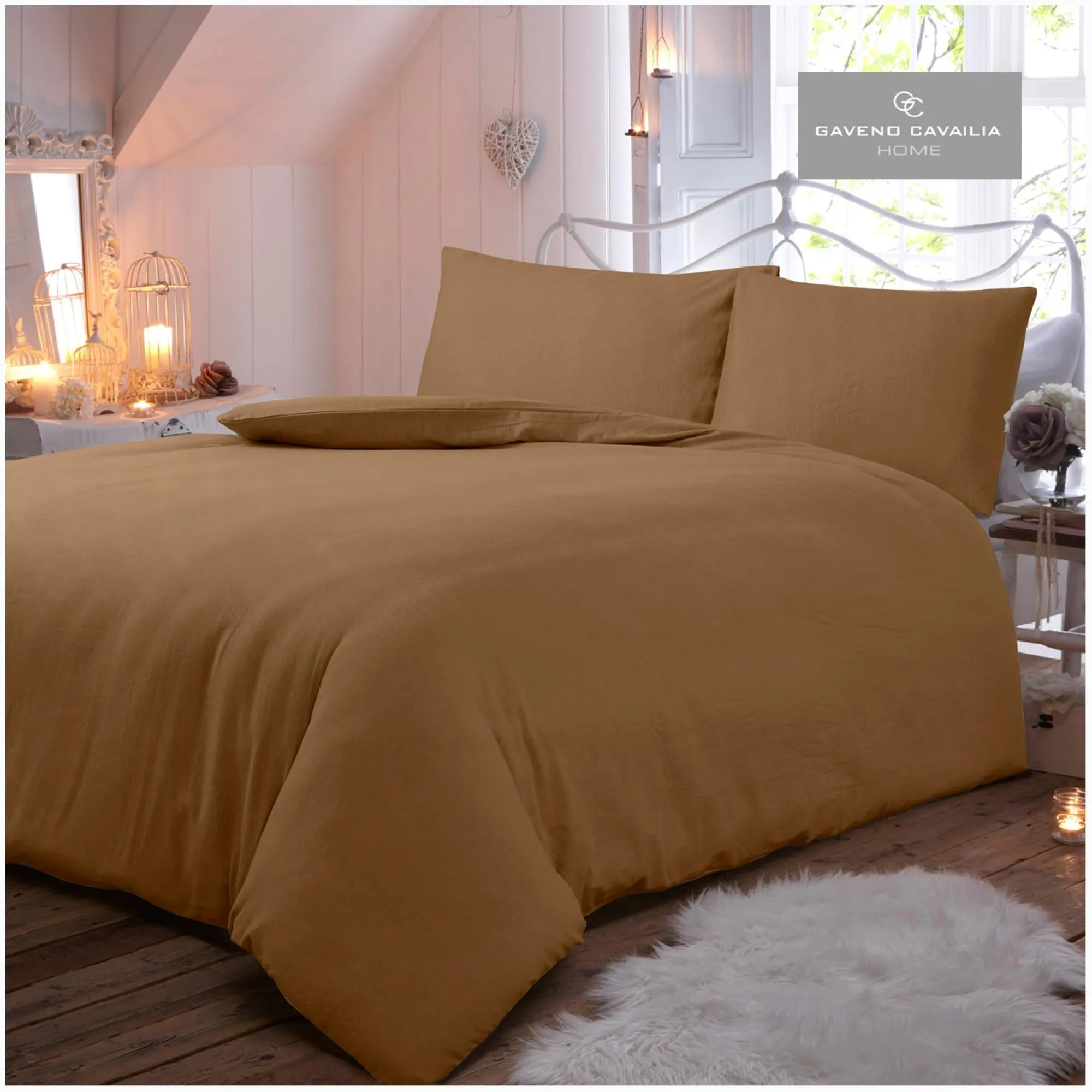 Flannel Plain Duvet Cover Set