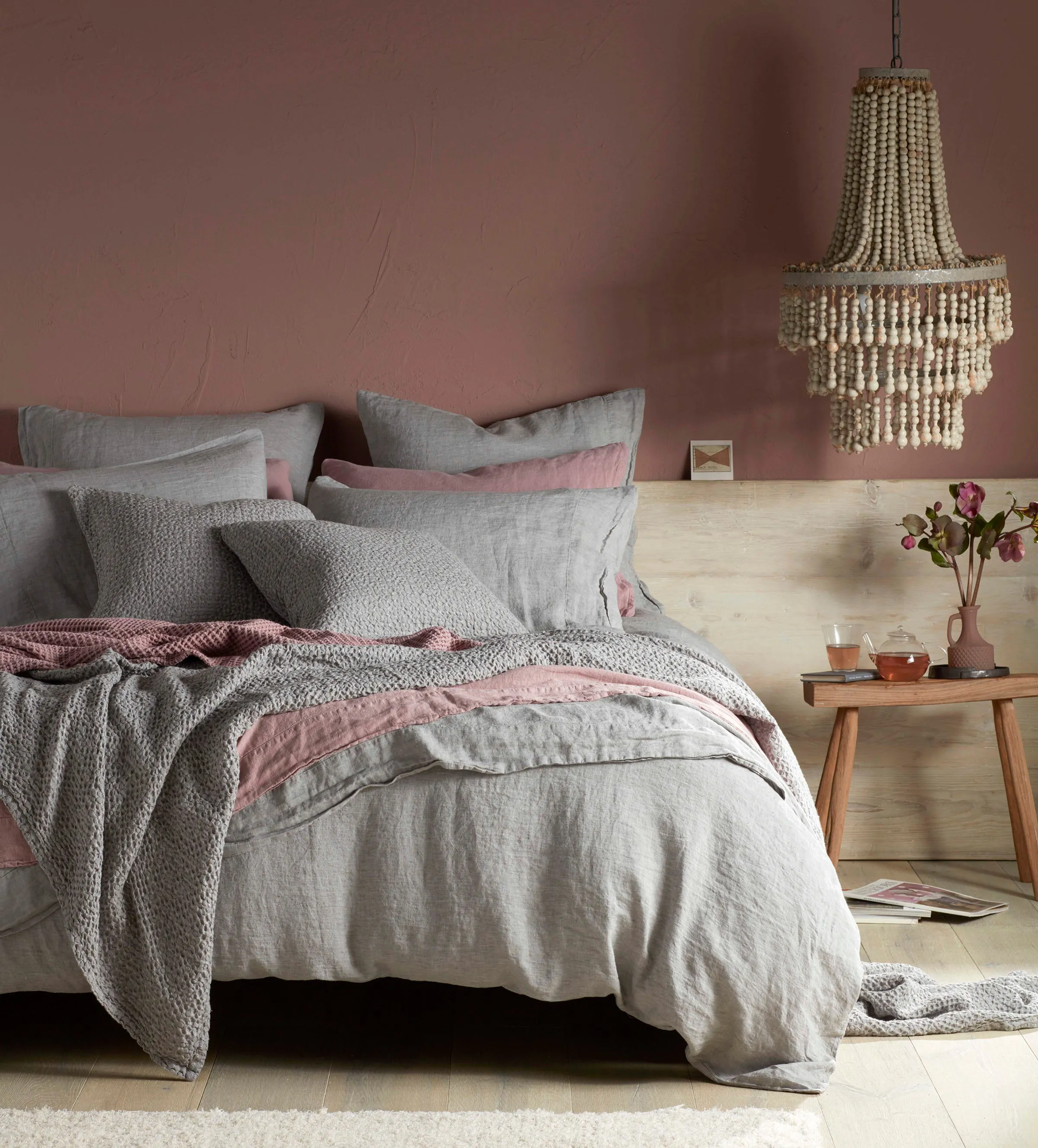 Flint Grey 100% Linen Duvet Cover