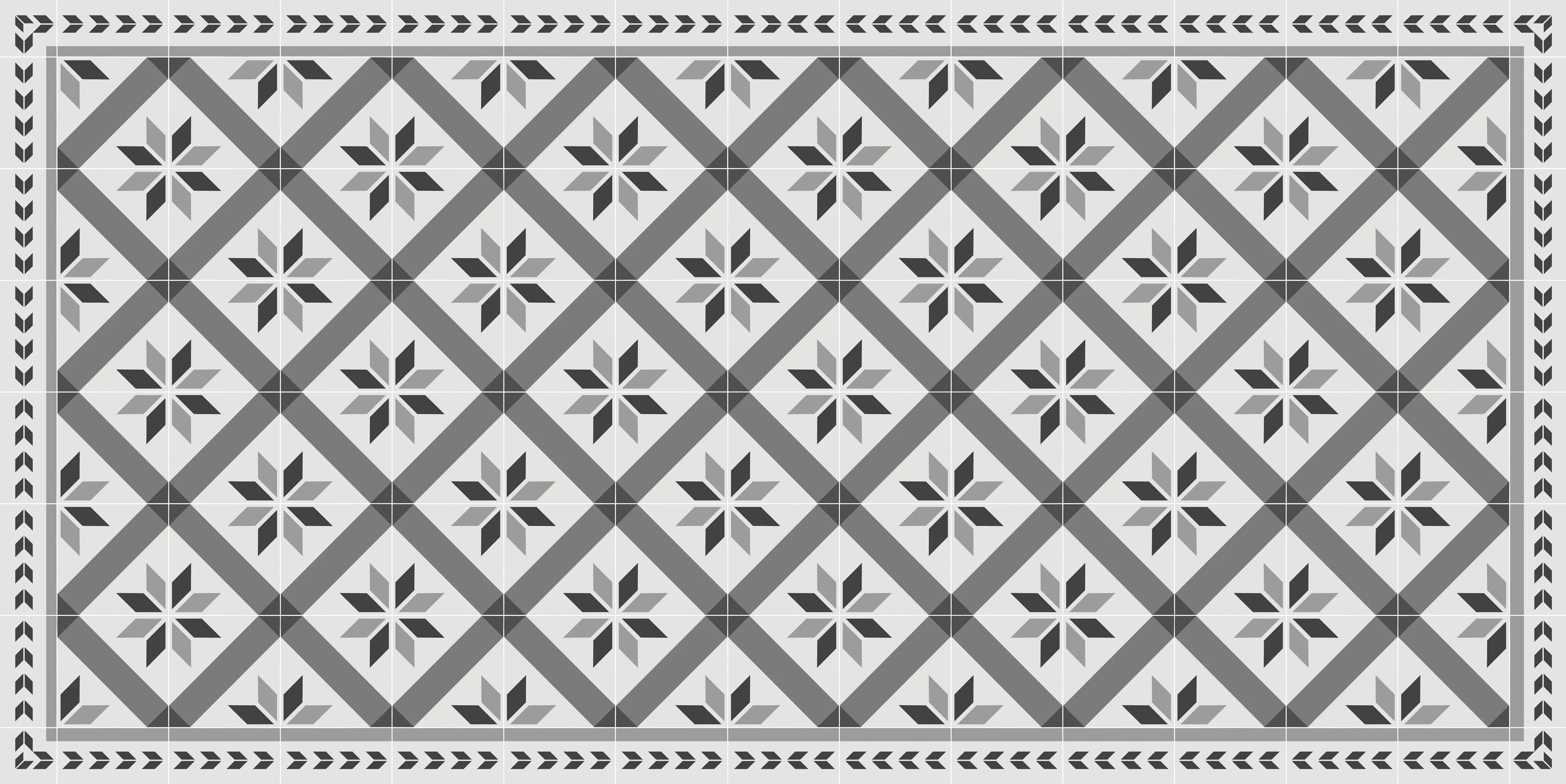 Floor Mat - Tile Light Grey - Various Sizes