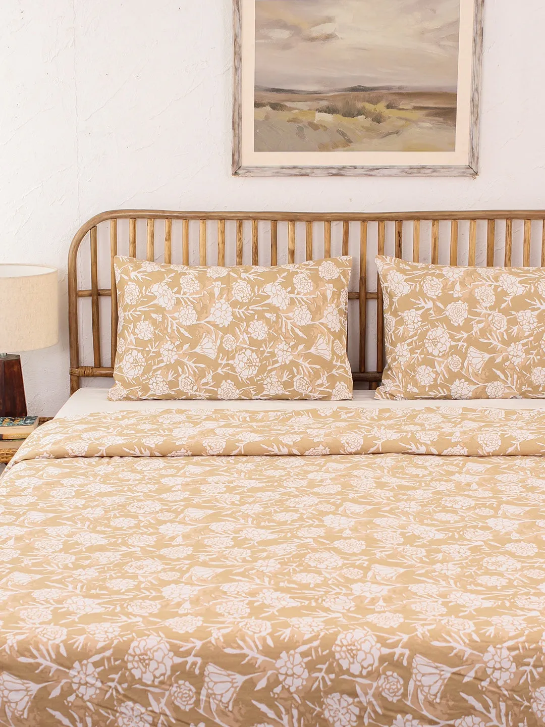 Genda Phool Double Duvet Cover (Beige)