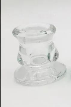 Glass candlestick cup 2 3/8" x1.5"