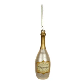 Gold Champagne Bottle Glass 14cm