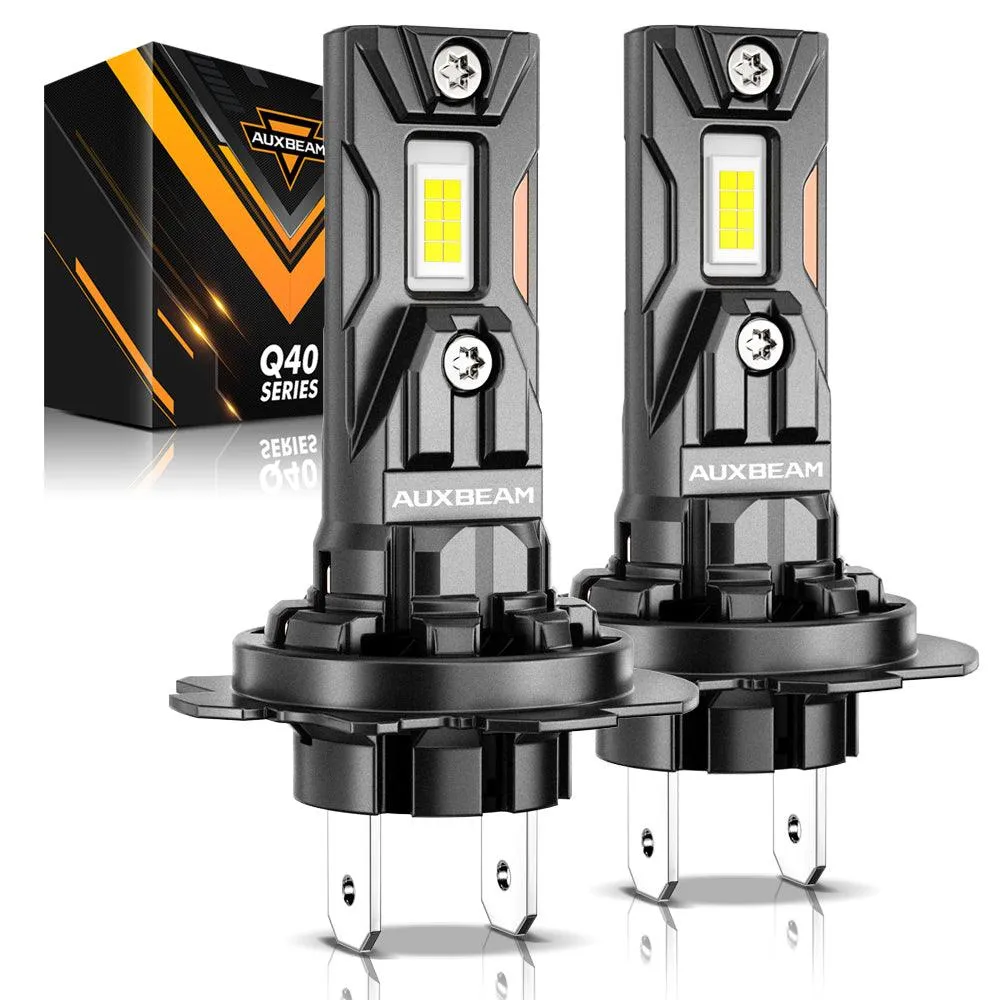 🆕H7 LED Headlight Bulbs Q40 Series Ultra-High Brightness 80W 22000LM 6500K Cool White | 2 Bulbs