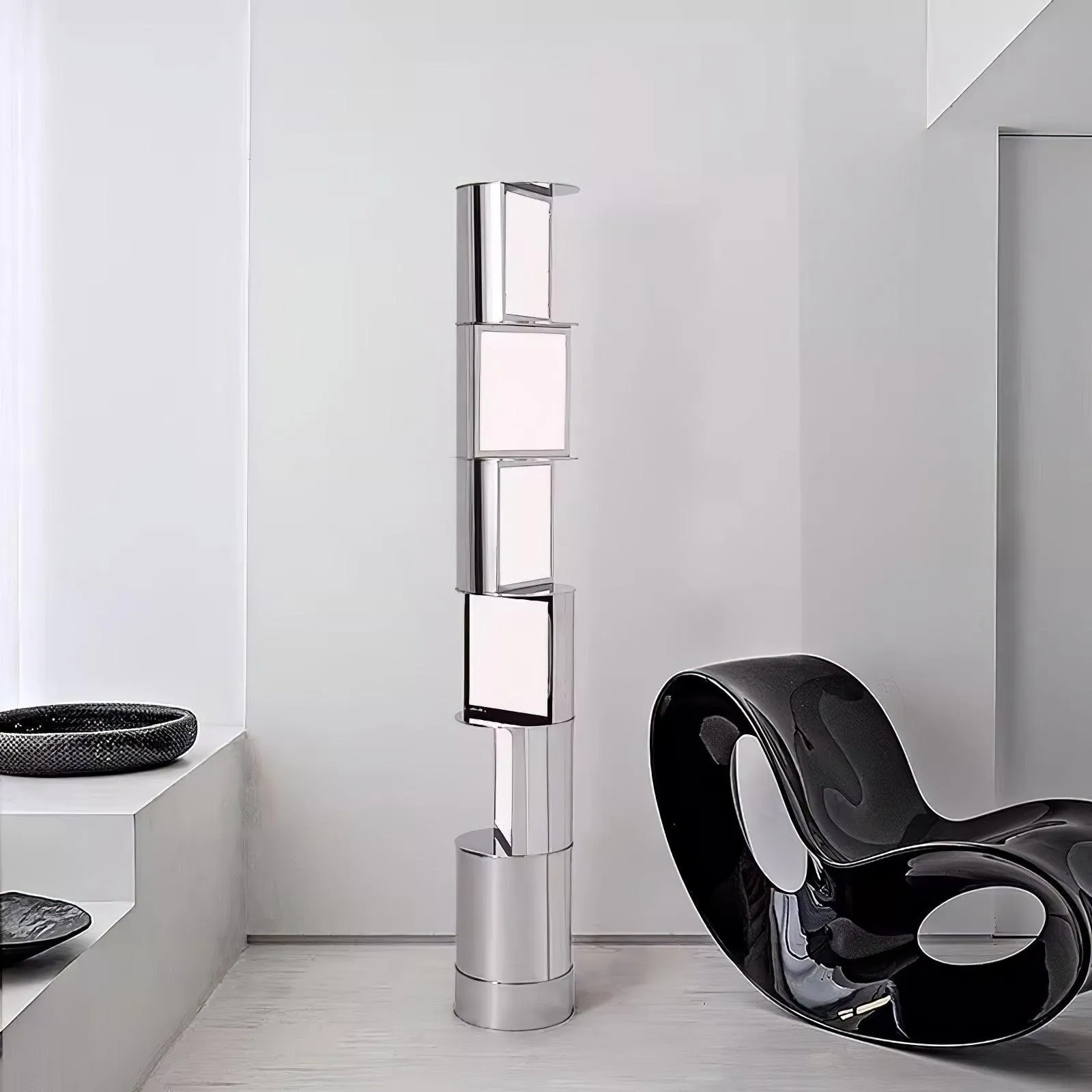 Half Cylindrical Rotating Floor Lamp