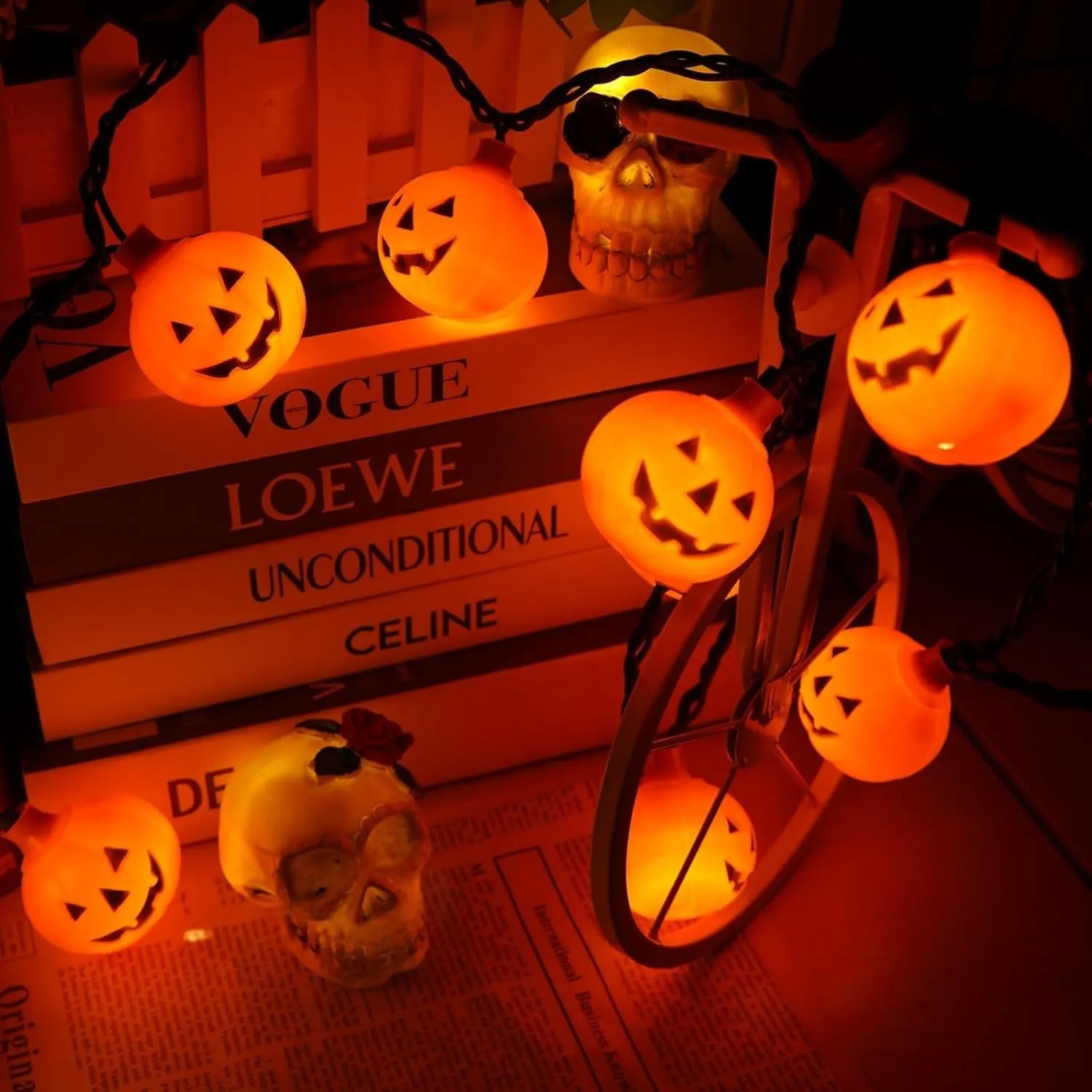 Halloween String Lights Pumpkin LED Light - Halloween Lights for Indoor and Outdoor Decoration