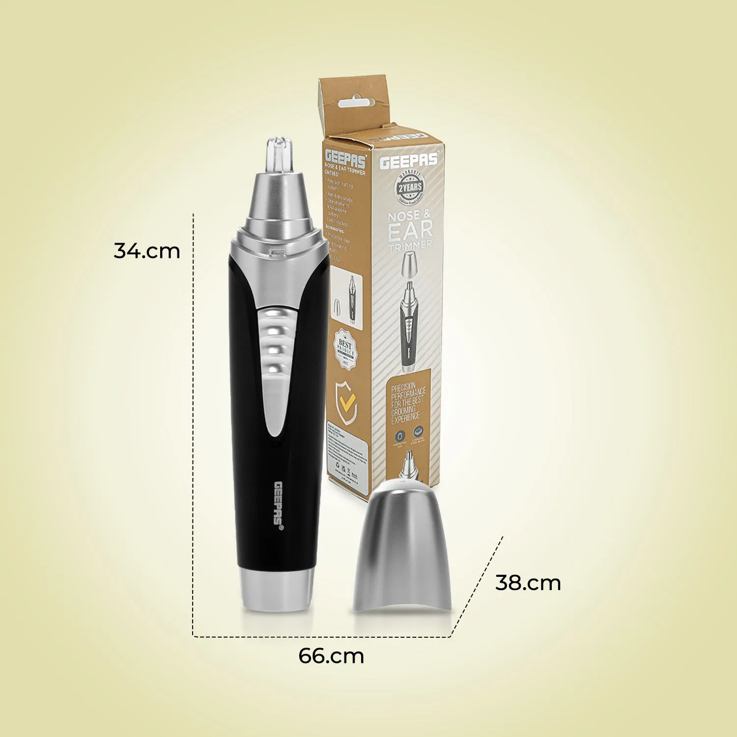 Handheld Nose and Ear Hair Trimmer