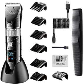 Hatteker Cordless Hair Trimmer Pro Hair Clippers Beard Trimmer for Men Haircut Kit Cordless USB Rechargeable Waterproof