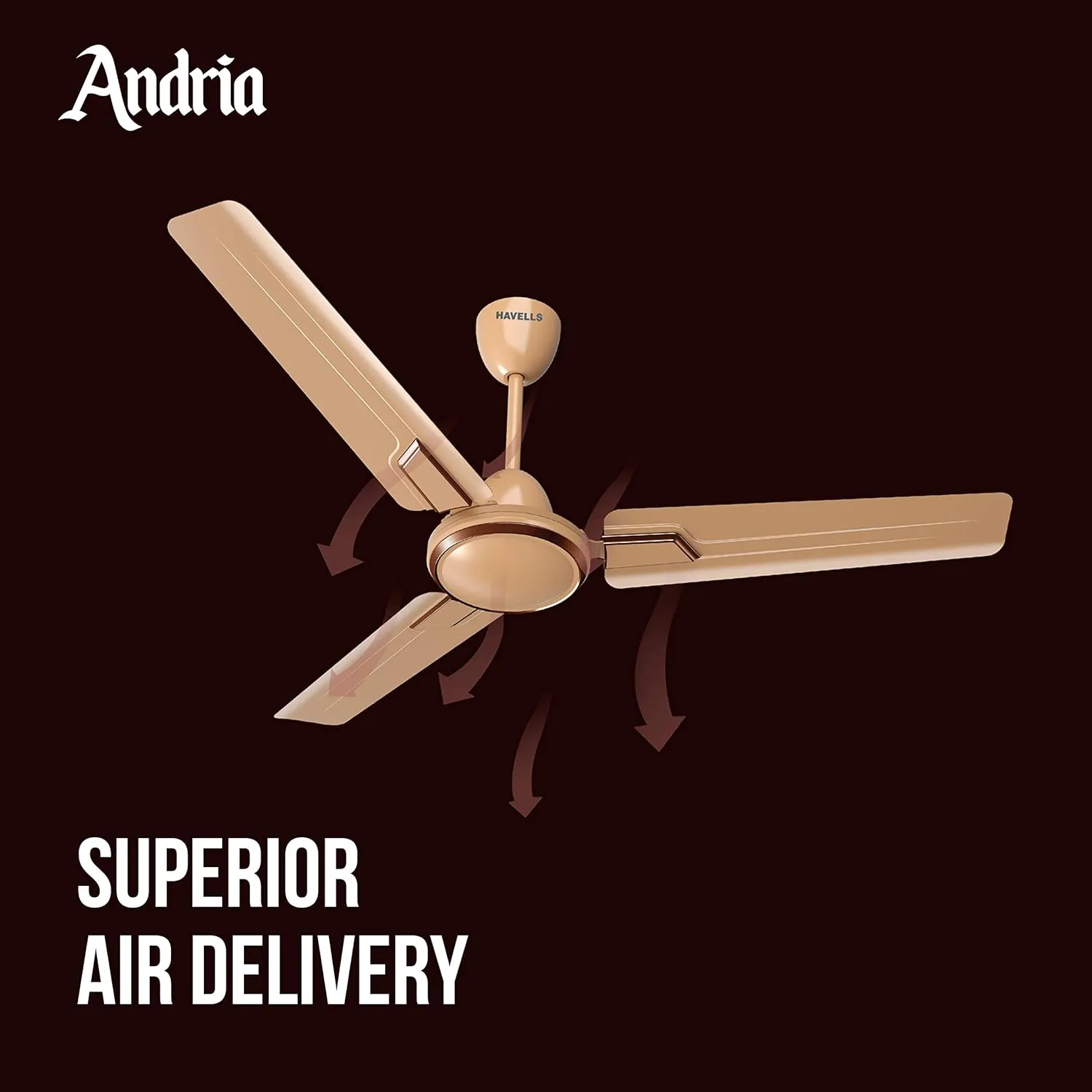 Havells Andria 1200mm Dust Resistant Ceiling Fan (Quartz)