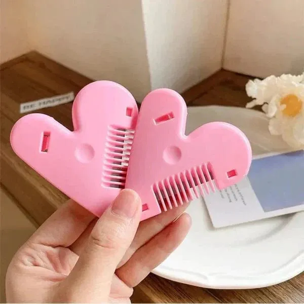 Heart Shaped Hair Trimmer Comb - ( Pack Of 2 )