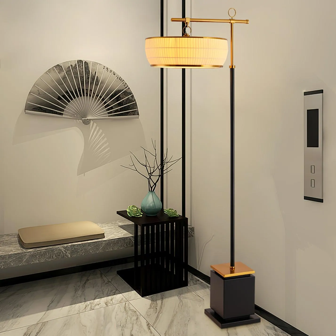 Hejun Fabric Floor Lamp