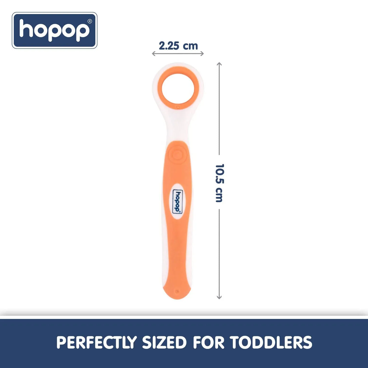 HOPOP Tongue Cleaner For Babies - Orange 3m 