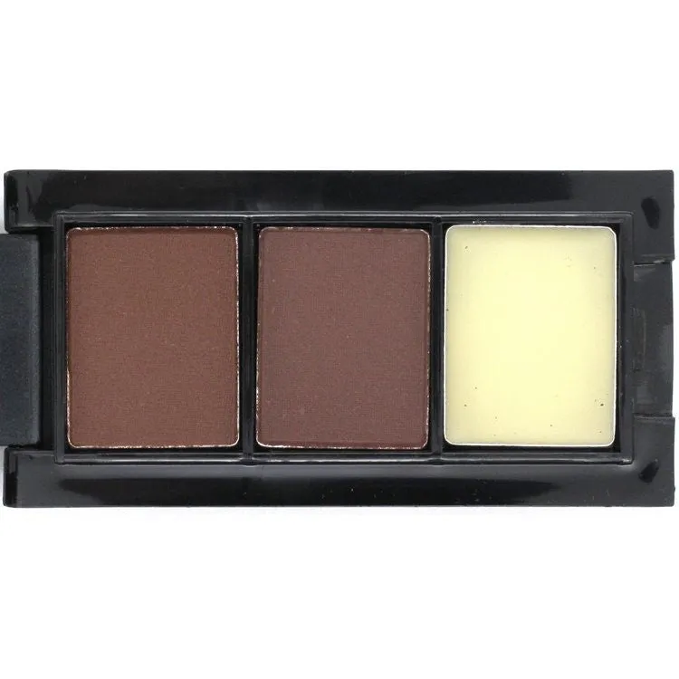 Hot Sale Professional Eye Shadow Eye Brow Makeup 2 Color Eyebrow Powder   Eyebrow Wax Palette   Brush   English Instruction