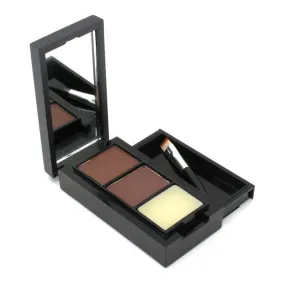 Hot Sale Professional Eye Shadow Eye Brow Makeup 2 Color Eyebrow Powder   Eyebrow Wax Palette   Brush   English Instruction