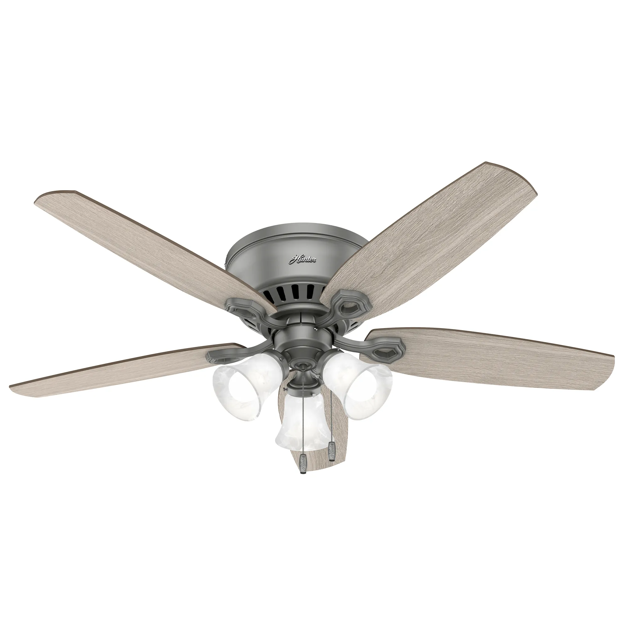 Hunter 52 inch Builder Low Profile Ceiling Fan with LED Light Kit and Pull Chain