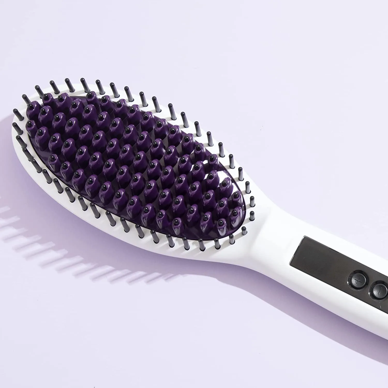 InStyler Straight Up Ceramic Straightening Brush - Detangling Hair Brush Straightener with Powerful Ceramic Heated Plates for Smooth, Frizz-Free Hair - For Thick, Curly & Wavy Hair Types