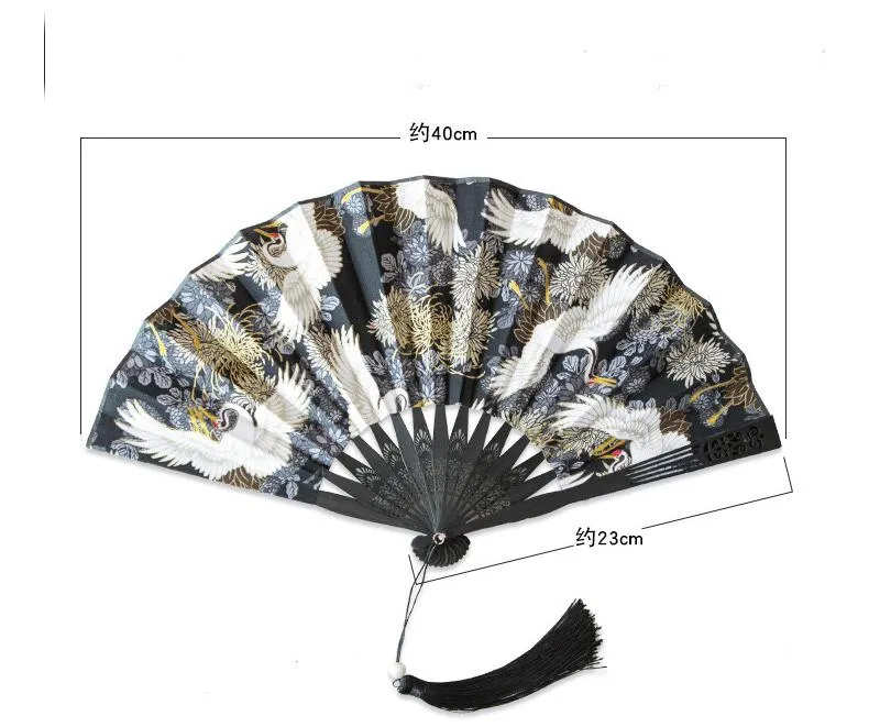 Japanese Folding Fan 【Flying Cranes】