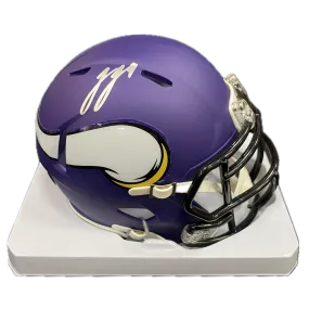 J.J. McCarthy Autographed Minnesota Vikings Speed Mini Helmet