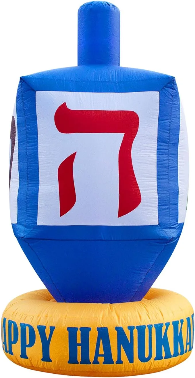 Jumbo Inflatable Dreidel 8 Footer with Lights