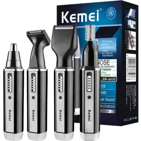 KEMEI 4 in 1 Rechargeable Nose/ Beard Trimmer