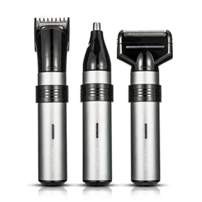 Kemei KM-1210 3 in 1 Rechargeable Nose Trimmer, Hair Trimmer and Shaver - Gromming Set for Men, Women- MutliColor