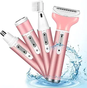 Kemei KM-6637 Electric Shaver 4 in 1 Rechargeable Hair Trimmer Women Hair Removal