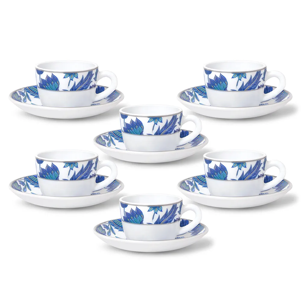 Larah By Borosil New Iris Cup n Saucer Set