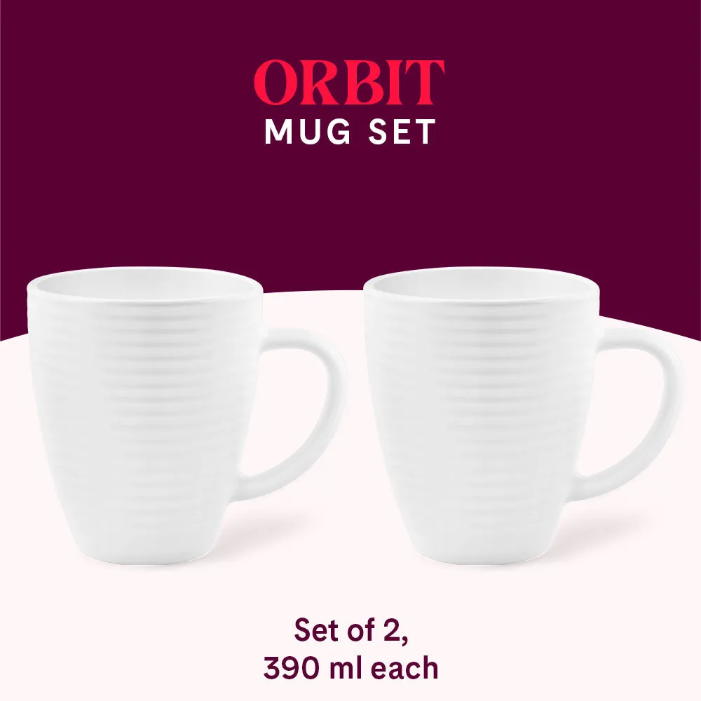 Larah By Borosil Orbit Mug, White