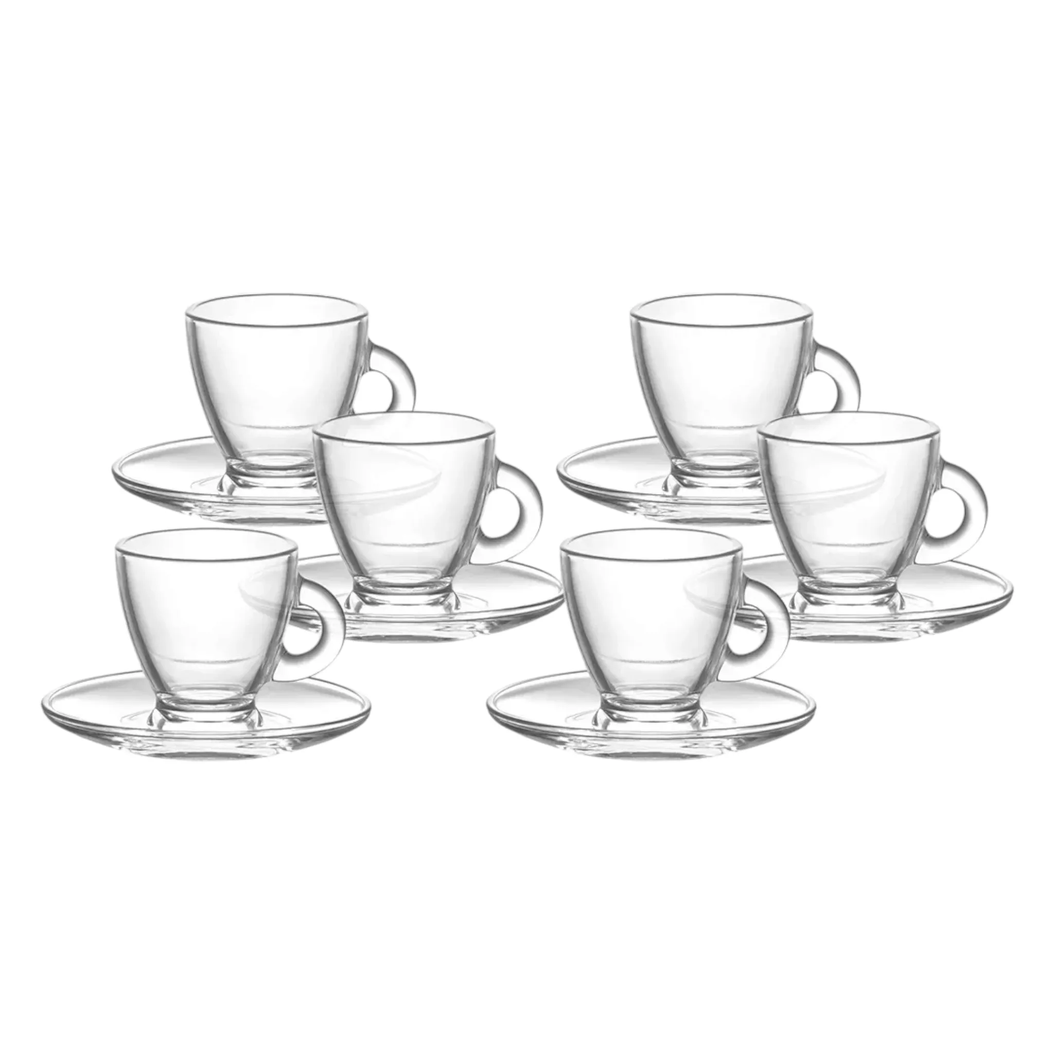 LAV Roma 225ml Glass Cup & Saucer Set 12pc SGN1860