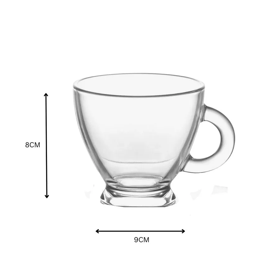 LAV Roma 225ml Glass Cup & Saucer Set 12pc SGN1860