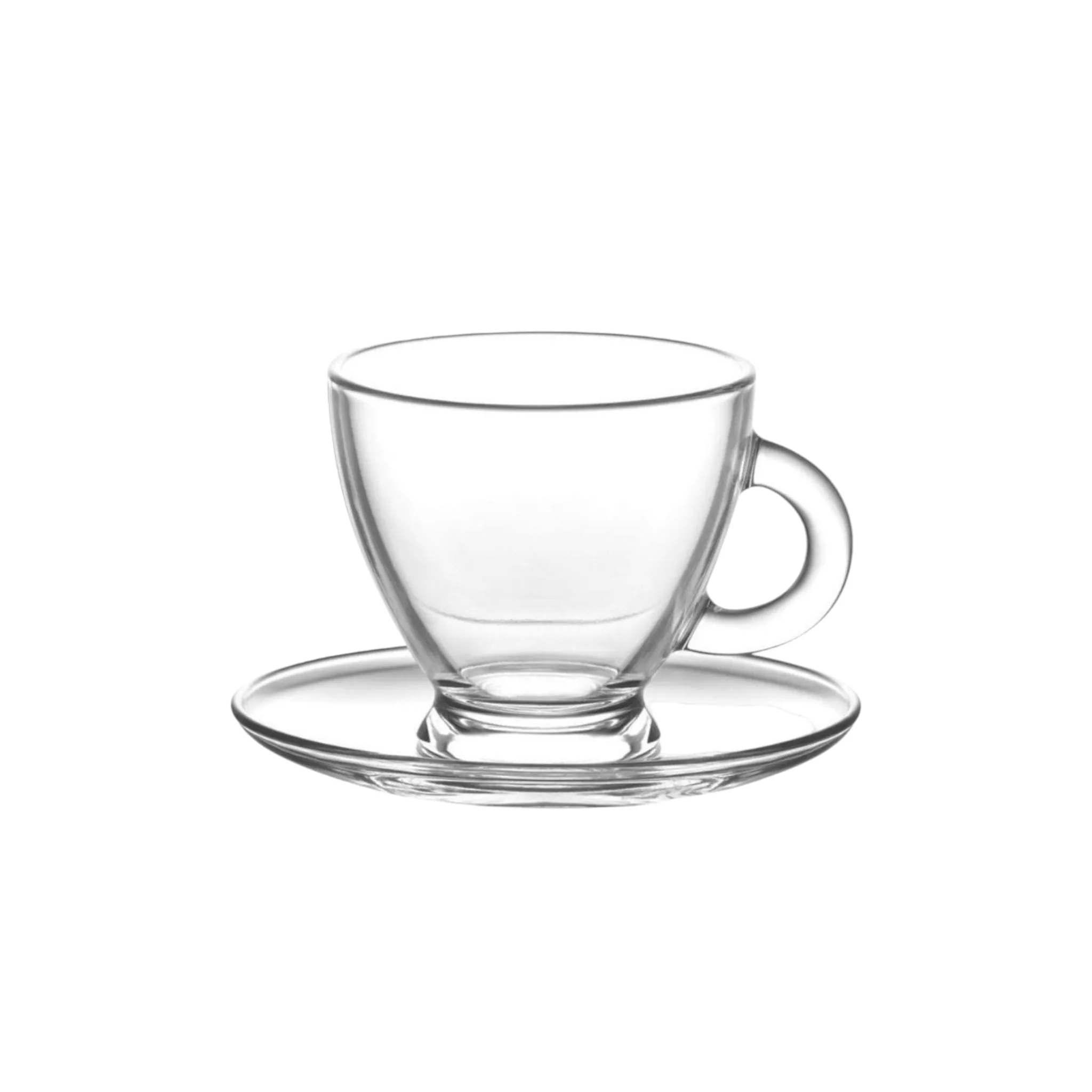 LAV Roma 225ml Glass Cup & Saucer Set 12pc SGN1860