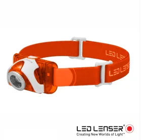 LED LENSER SEO 3 LED Head Torch Orange