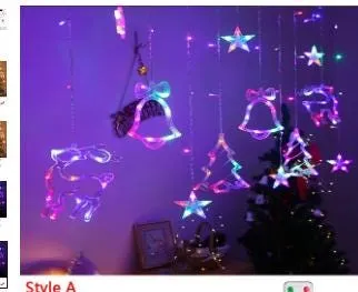 LED String Light Christmas Curtain Light 3.5M Waterproof Fairy Light String Christmas Window Lights 8 Modes decoration USB Battery Box