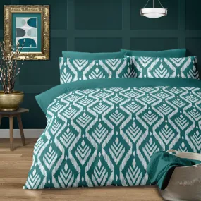 Lewis's Tahlia Ikat Duvet Set - Teal