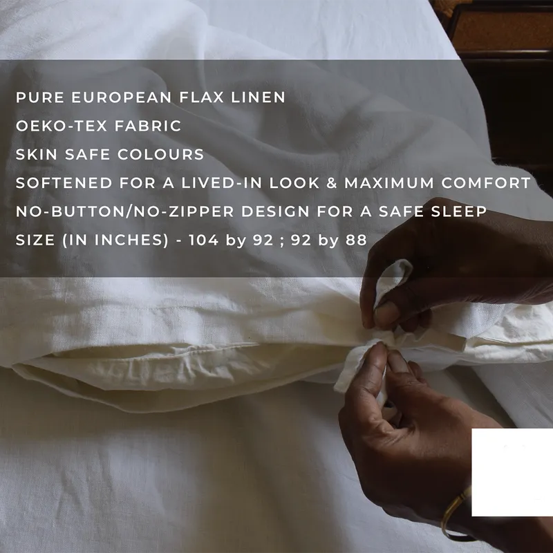 Linen Duvet Cover | Albus White