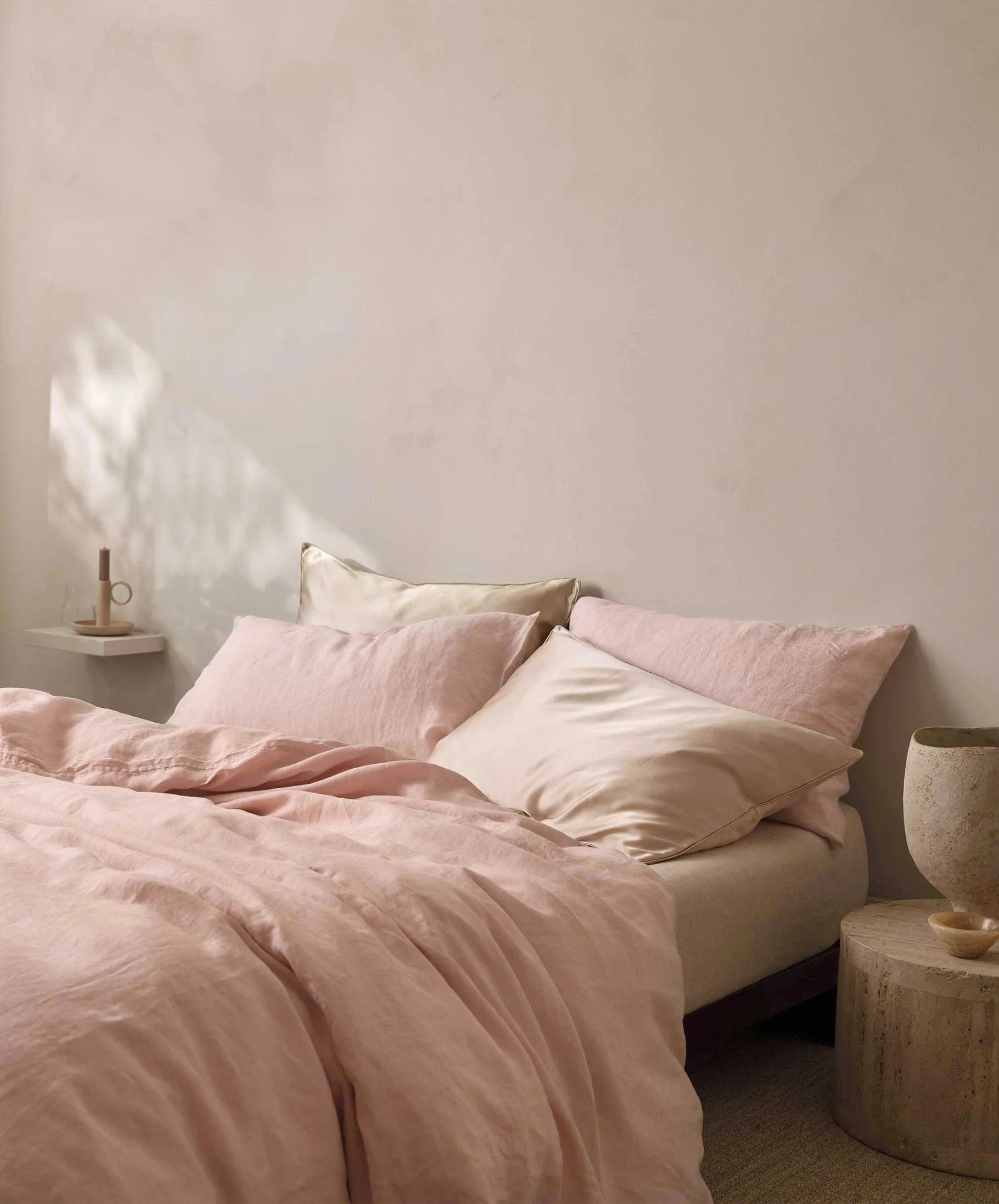 Linen Duvet Cover - Blush