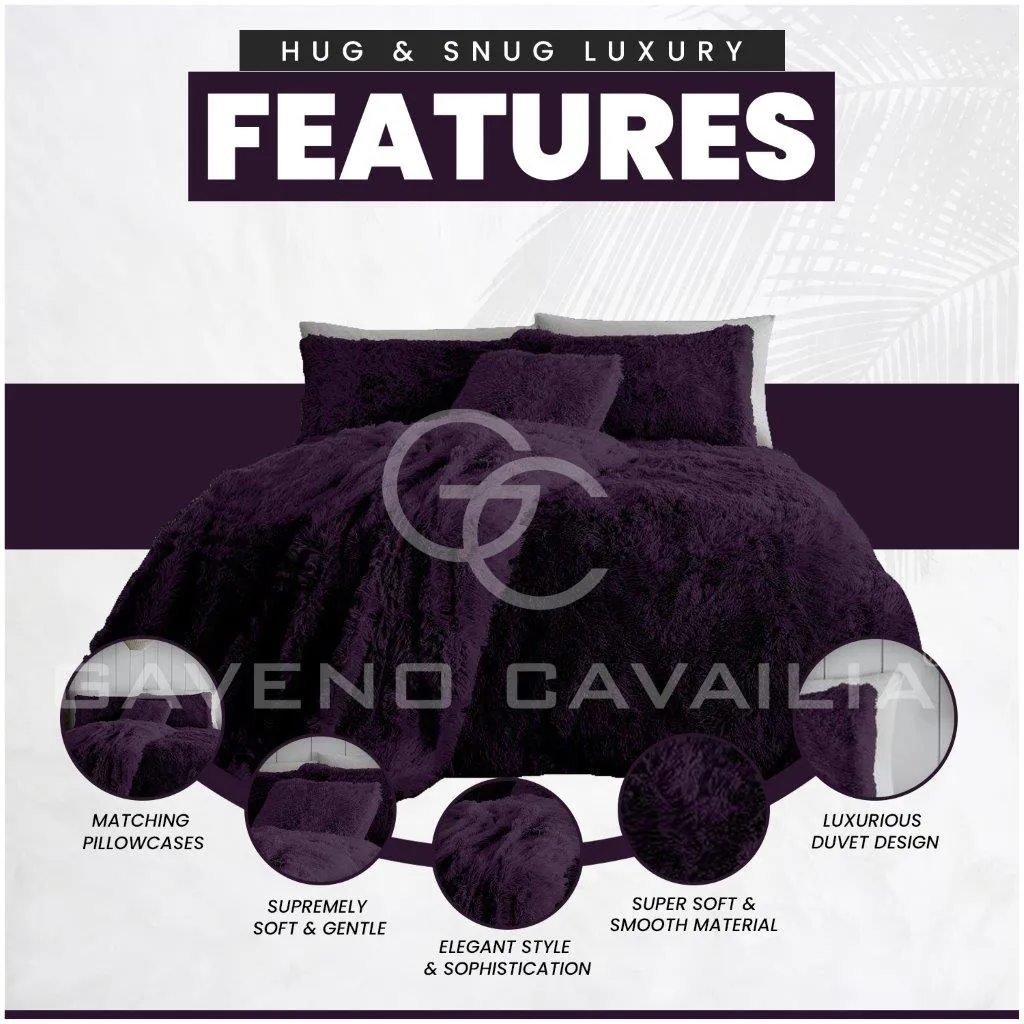 Luxury Hug & Snug Duvet Cover Set Purple